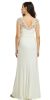 V-Neck Sequins Accent Gathered Waist Formal Evening Gown back